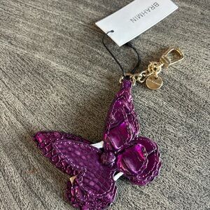 NWT -  BRAHMIN PURPLE POTION MELBOURNE BUTTERFLY BAG CHARM, SOLD OUT